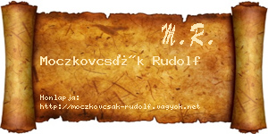 Moczkovcsák Rudolf névjegykártya